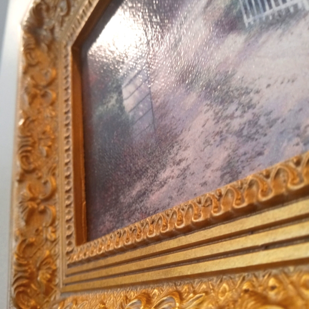 ⚜️ Thomas Kincaid AT THE GATE Gicleé Oil Painting Framed on Canvas  11"×… - Picture 2 of 14